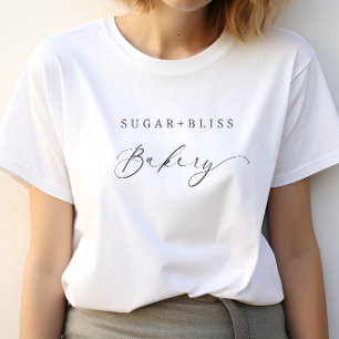Moderne Eenvoudige Handgeschreven Script Bakkerij T-shirt