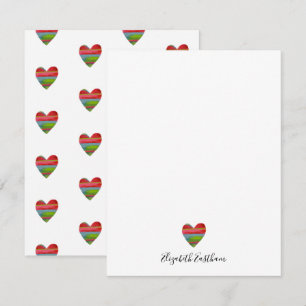 Moderne Eenvoudige Hart Script Notitiekaart Notitiekaartje