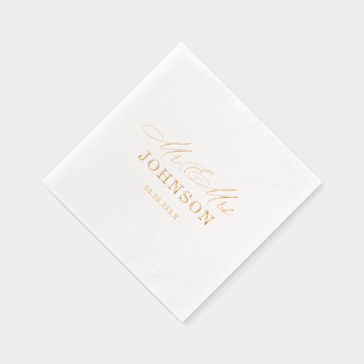 Moderne eenvoudige heer en mevrouw. folie servetten (Rechts)