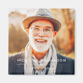 Moderne Eenvoudige herinnering Aangepaste foto Magneet (Voorkant)