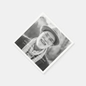 Moderne Eenvoudige herinnering Aangepaste foto Servet (Hoek)