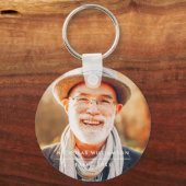 Moderne Eenvoudige herinnering Aangepaste foto Sleutelhanger (Voorkant)