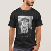 Moderne Eenvoudige herinnering Aangepaste foto T-shirt (Voorkant)