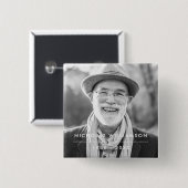 Moderne Eenvoudige herinnering Aangepaste foto Vierkante Button 5,1 Cm (Voorkant /achterkant)