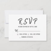 Moderne eenvoudige herinneringsreactie RSVP kaartje (Voorkant)