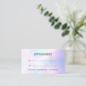 Moderne Eenvoudige Holografische Afspraakkaart Visitekaartje (Staand voorkant)