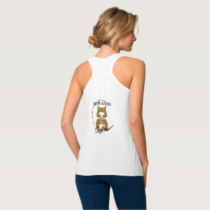 Moderne Eenvoudige Hond Cafe Koffiewinkel Tanktop
