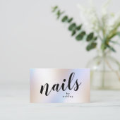 Moderne eenvoudige Iridescent Holographic Shimmer  Visitekaartje (Staand voorkant)