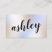 Moderne eenvoudige Iridescent Holographic Shimmer Visitekaartje (Voorkant)