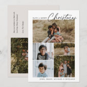 Moderne Eenvoudige Kaart voor kerstfeestdagen met  (Voorkant / Achterkant)