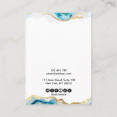 Moderne eenvoudige kalligrafie kunst Earring Ketti Visitekaartje (Achterkant)