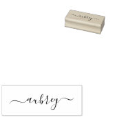 Moderne eenvoudige kalligrafie naam 	rubberstempel (Gestempeld)