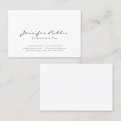 Moderne Eenvoudige Kalligrafie Script Gloss Euro S Visitekaartje (Voorkant / Achterkant)