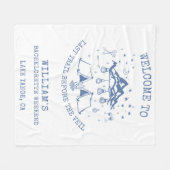 Moderne Eenvoudige Kamp Afscheidscadeau  Fleece Deken (Voorkant (Horizontaal))