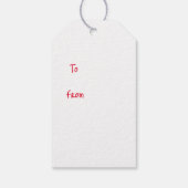 Moderne, eenvoudige kerstkeuken cadeaulabel (Achterkant)