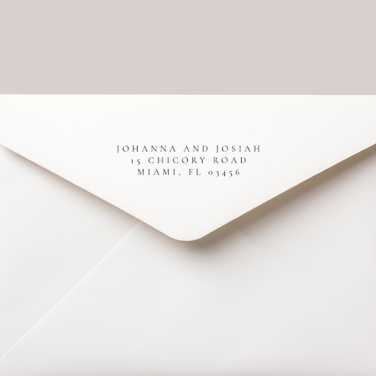Moderne Eenvoudige Klassieke Trouwretouradres Zelfinktende Stempel