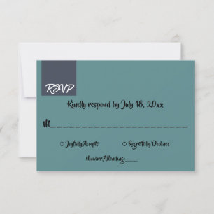 Moderne eenvoudige klassieke vorm van elegante aar RSVP kaartje
