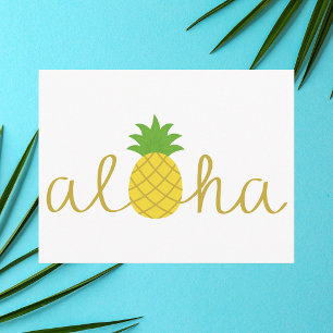 Moderne Eenvoudige Kleurrijke Eiland Aloha Briefkaart