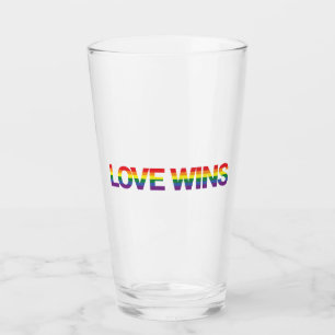 Moderne, eenvoudige, kleurrijke, levendige liefdes glas