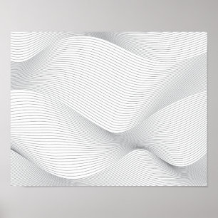 Moderne, eenvoudige, koele, abstracte bewegingsgol poster