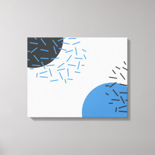 Moderne, eenvoudige, koele, abstracte, grafische v canvas afdruk