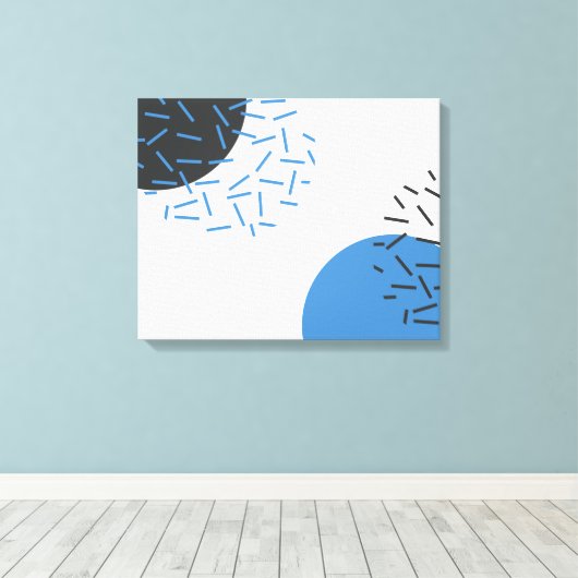 Moderne, eenvoudige, koele, abstracte, grafische v canvas afdruk (Insitu (Houten vloer))