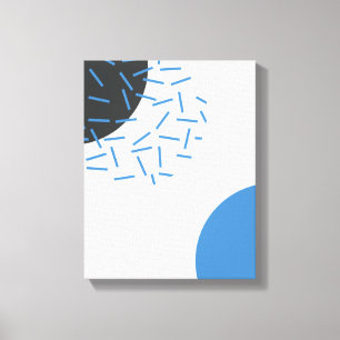 Moderne, eenvoudige, koele, abstracte, grafische v canvas afdruk