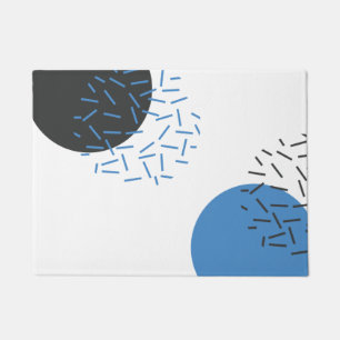 Moderne, eenvoudige, koele, abstracte, grafische v deurmat