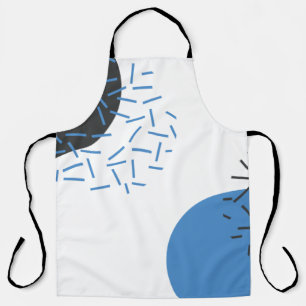 Moderne, eenvoudige, koele, abstracte, grafische v schort
