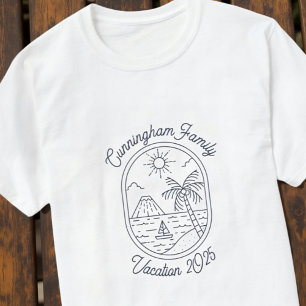 Moderne Eenvoudige Koele Minimalistische Gezinsvak T-shirt