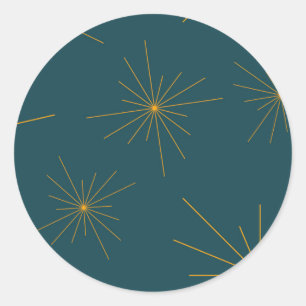 Moderne, eenvoudige, koele, trendy lichte abstract ronde sticker