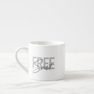 Moderne, eenvoudige, koele typografie van Vrije Ge Espresso Kop
