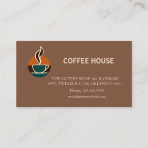 Moderne eenvoudige koffie Shop Loyalty Card Visitekaartje