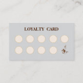 Moderne eenvoudige koffieshop Loyalty Kaart Visitekaartje (Achterkant)