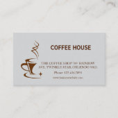 Moderne eenvoudige koffieshop Loyalty Kaart Visitekaartje (Voorkant)