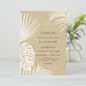 Moderne Eenvoudige Kraft Tropical Leaf Coastal Oce Kaart (Staand voorkant)