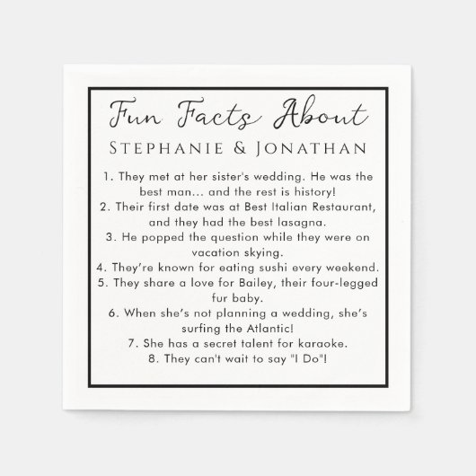 Moderne Eenvoudige Leuke Feiten De Namen Van Het P Servet (Voorkant)