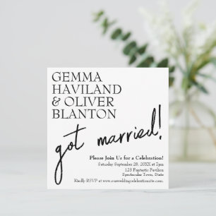 Moderne Eenvoudige Leuke Trouwreceptie Kaart