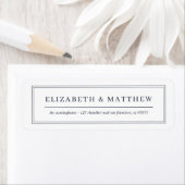 Moderne, eenvoudige Lijst-retouradres Etiket (Insitu)