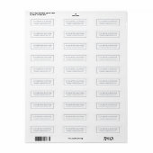 Moderne, eenvoudige Lijst-retouradres Etiket (Full Sheet)