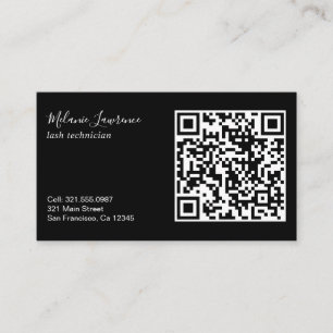 Moderne eenvoudige Logo QR-code zwart Visitekaartje