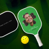 Moderne Eenvoudige Lucky Charm Love Clover Groene Pickleball Paddle