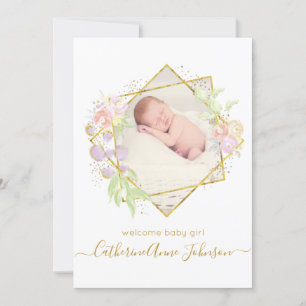 Moderne eenvoudige mededeling over babymeisjes in kaart