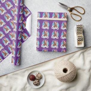 Moderne Eenvoudige Middelbare School Afstudeerfoto Cadeaupapier