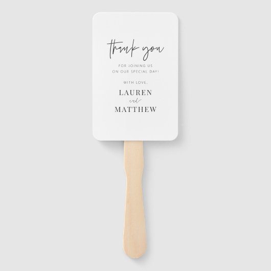 Moderne eenvoudige minieme camouflage bedankt handwaaier (Achterkant)