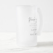 Moderne eenvoudige minieme camouflage bedankt matglas bierpul (Voorkant rechts)