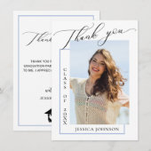 Moderne, eenvoudige, minimale Afstuderen FOTO Dank Bedankkaart (Voorkant / Achterkant)