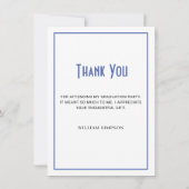 Moderne, eenvoudige, minimale Afstuderen FOTO Dank Bedankkaart (Achterkant)