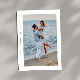 Moderne Eenvoudige Minimale lijst 2 Foto Save The Date