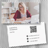 Moderne Eenvoudige Minimale Professionele QR Code Visitekaartje